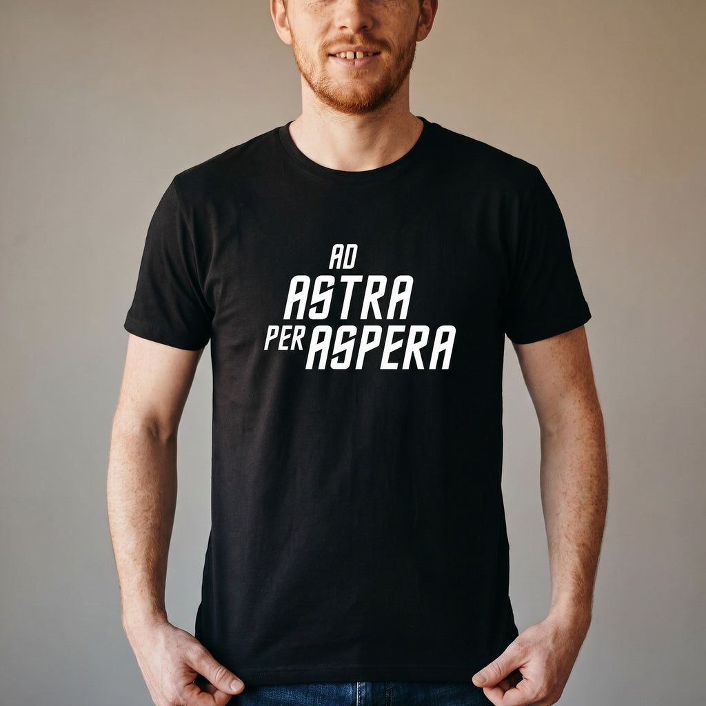 Productafbeelding Ad Astra Per Aspera T-Shirt voor Star Trek Fans Zwart