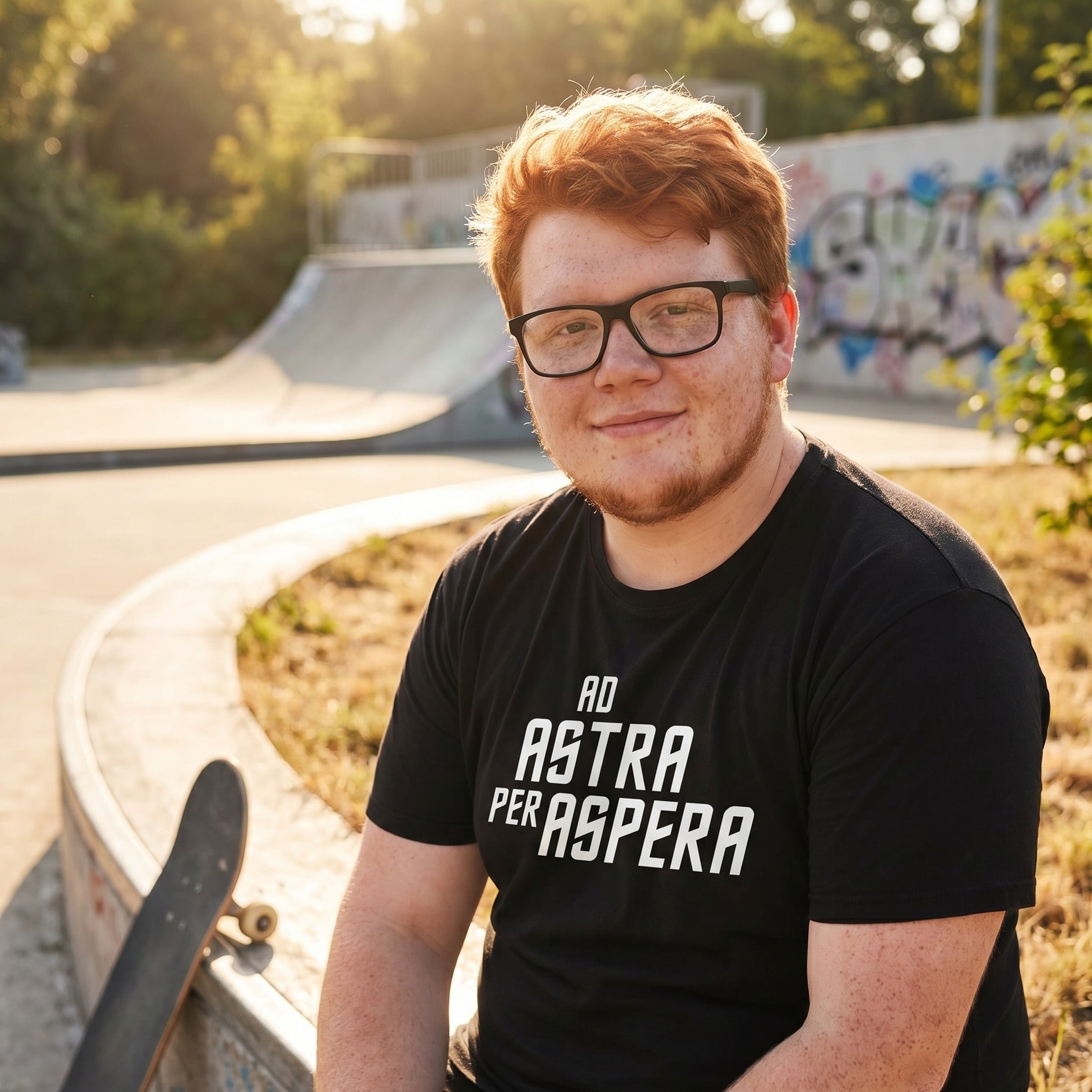 Productafbeelding Ad Astra Per Aspera T-Shirt voor Star Trek Fans Zwart