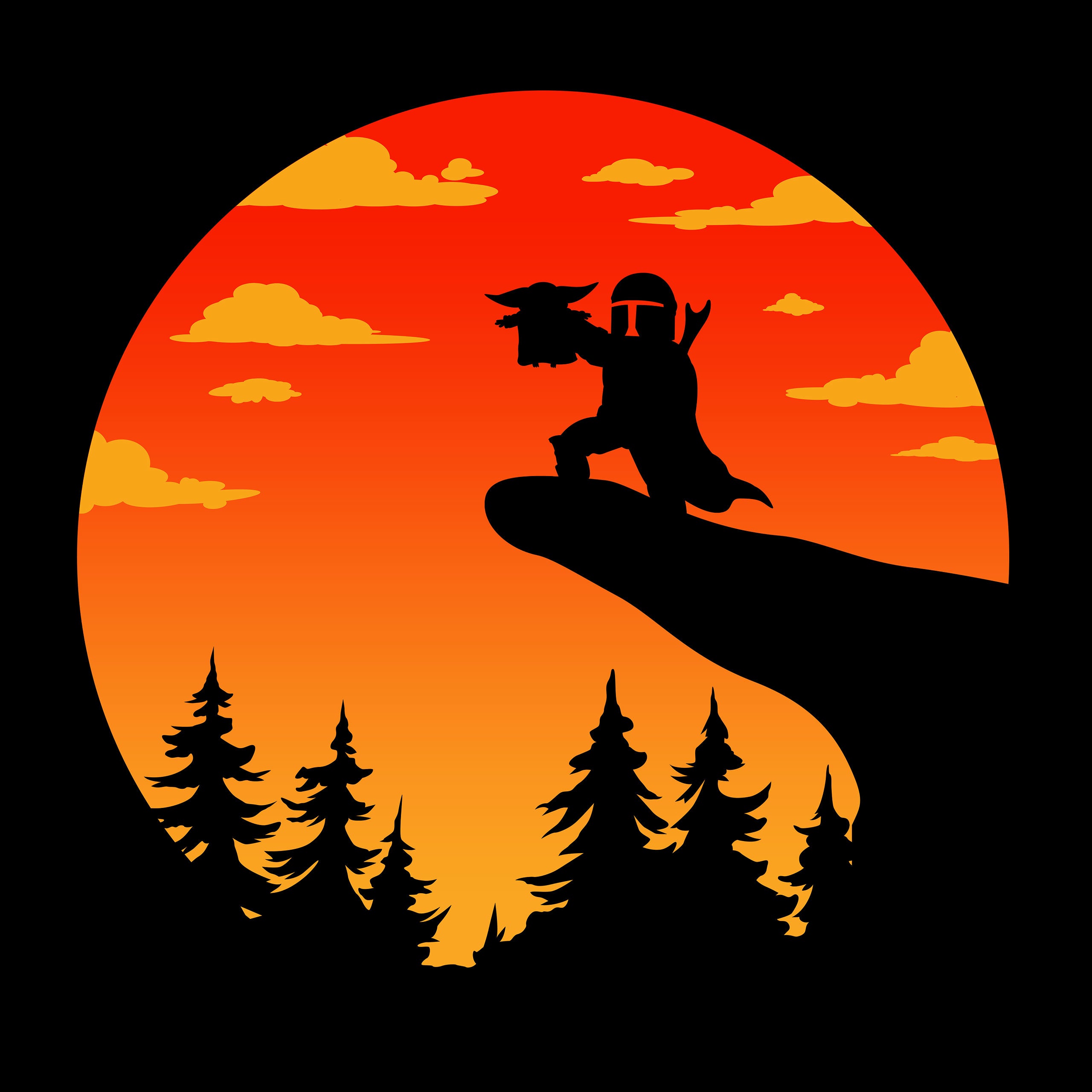 Productafbeelding Circle of Life T-Shirt voor Mandalorian Fans zwart