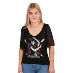 Productafbeelding Wednesday - Macabere Liefde T-shirt met Vlindermouwen