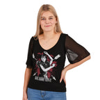 Productafbeelding Wednesday - Macabere Liefde T-shirt met Vlindermouwen