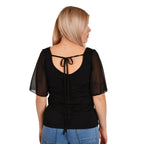 Productafbeelding Wednesday - Macabere Liefde T-shirt met Vlindermouwen
