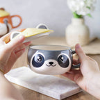 Productafbeelding Wasbeer Kawaii Beker met Deksel voor Anime Fans