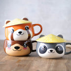 Productafbeelding Wasbeer Kawaii Beker met Deksel voor Anime Fans