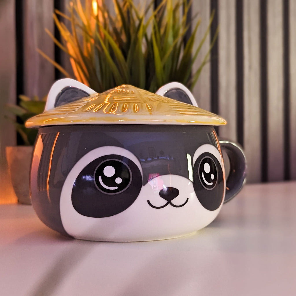 Productafbeelding Wasbeer Kawaii Beker met Deksel voor Anime Fans