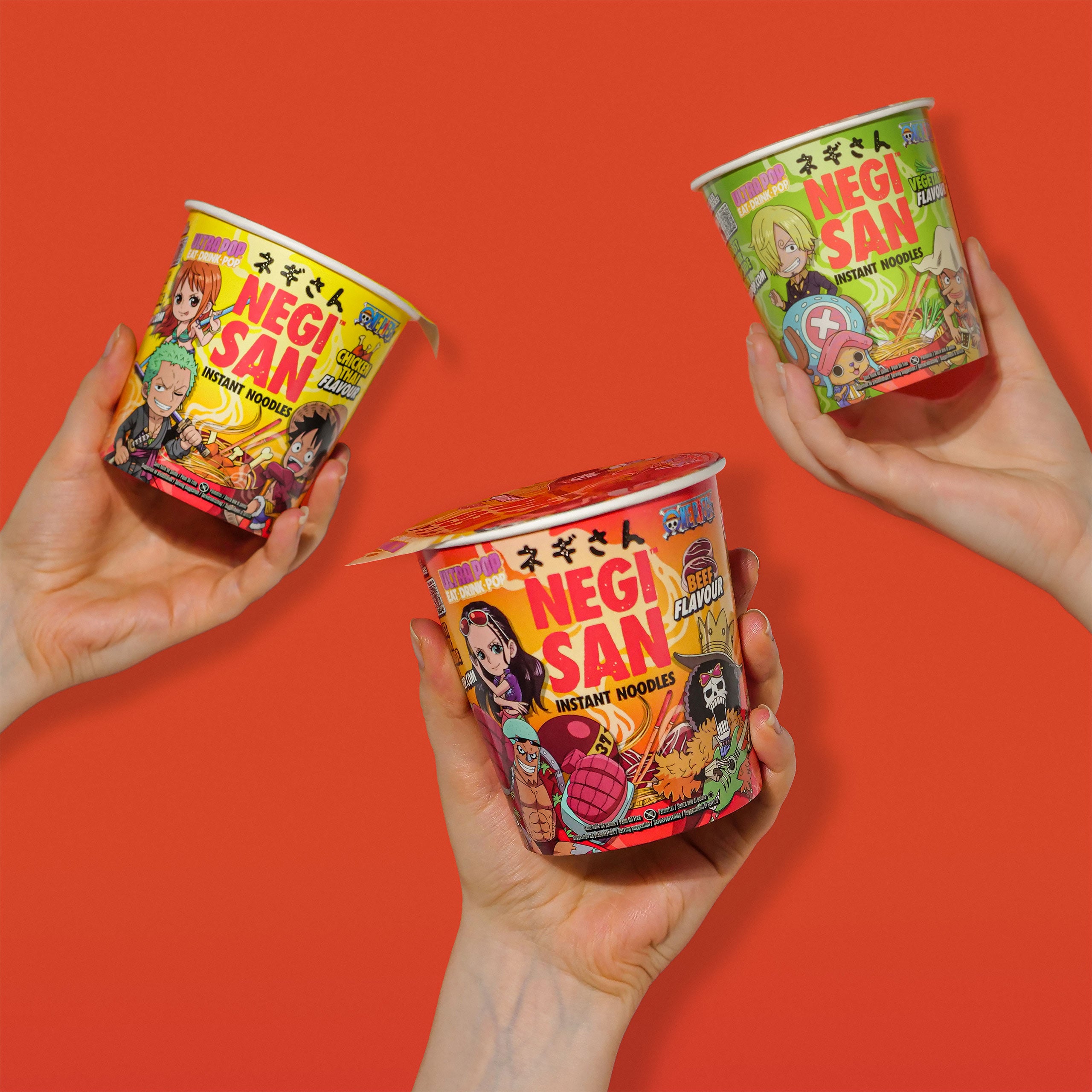 Productafbeelding One Piece Ramen - Sanji, Usopp en Chopper Groente Instant Noedels
