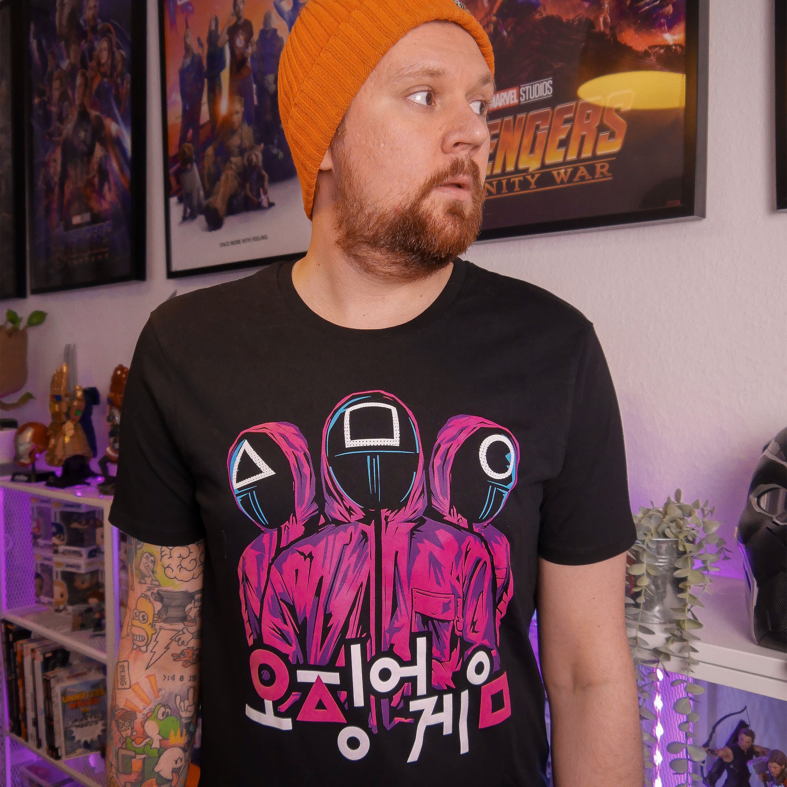 Productafbeelding Squid Game - Bewakers T-Shirt zwart