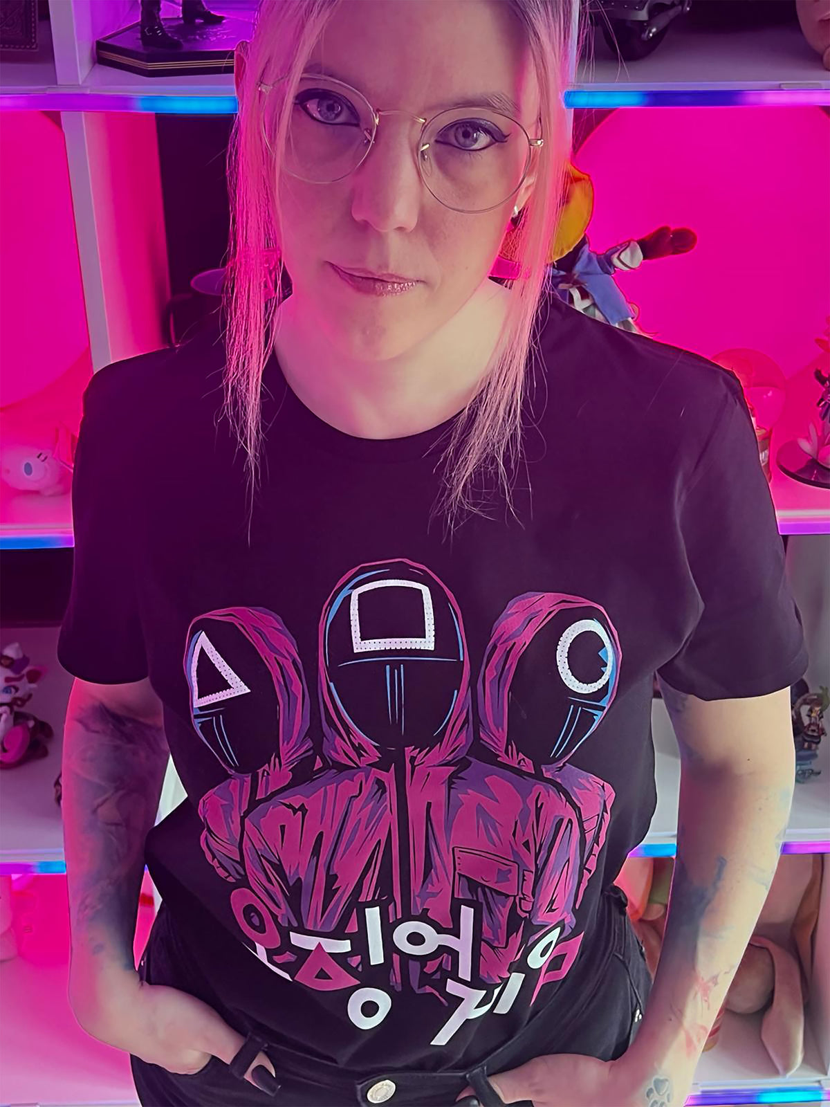 Productafbeelding Squid Game - Bewakers T-Shirt zwart