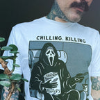 Productafbeelding Ghost Face - Chilling, Killing T-Shirt wit