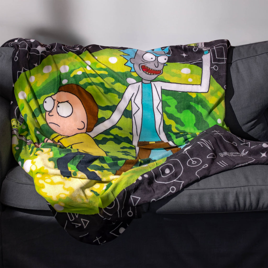 Productafbeelding Rick and Morty - Portal Fleece Deken