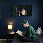 Productafbeelding Totoro - Bushalte Wandafbeelding Hout