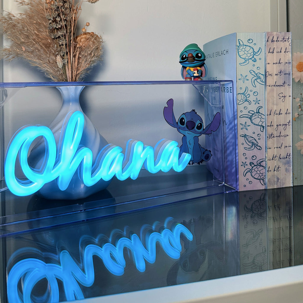 Productafbeelding Stitch Ohana Neon Lamp - Lilo & Stitch