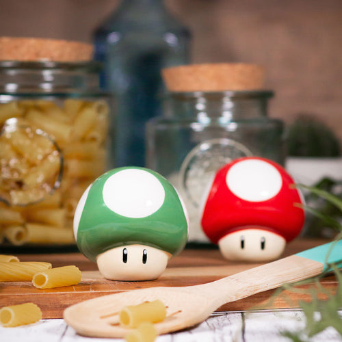 Productafbeelding Super Mario - Super Paddestoel en 1 UP Paddestoel Zout & Peperstrooiers