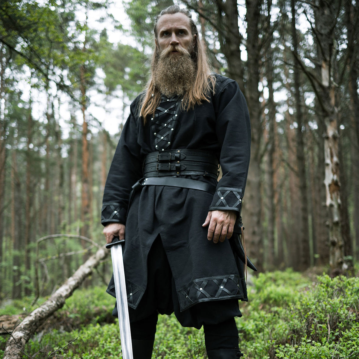 Productafbeelding Middeleeuwse Viking Tuniek Zwart