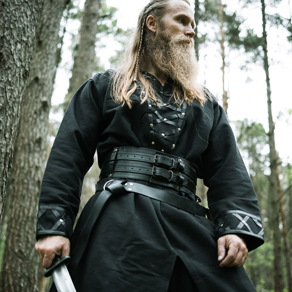 Productafbeelding Middeleeuwse Viking Tuniek Zwart
