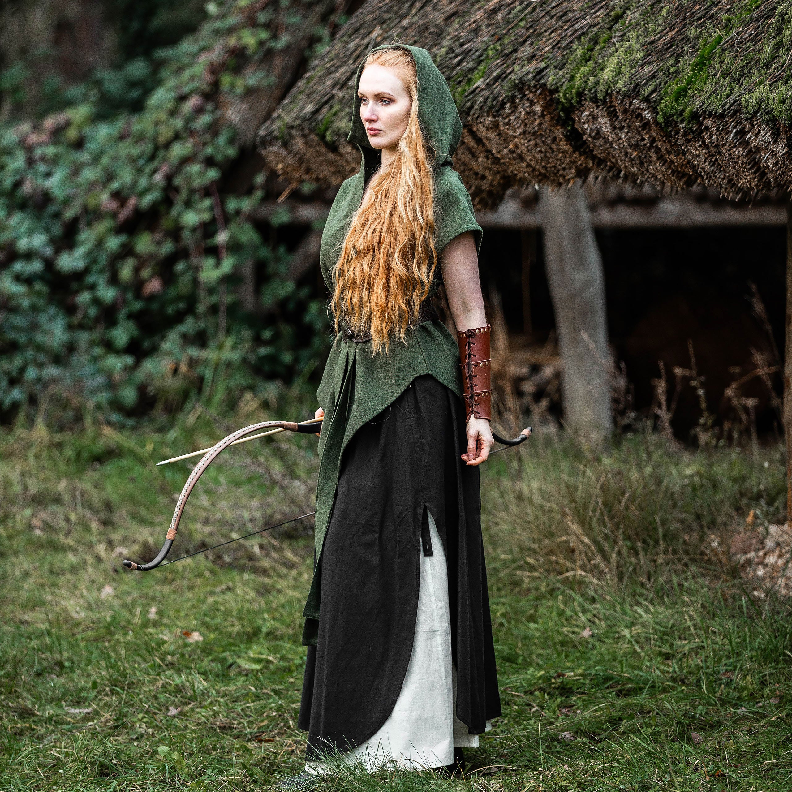 Product image Medieval Tunic Short Sleeve with Belt Green