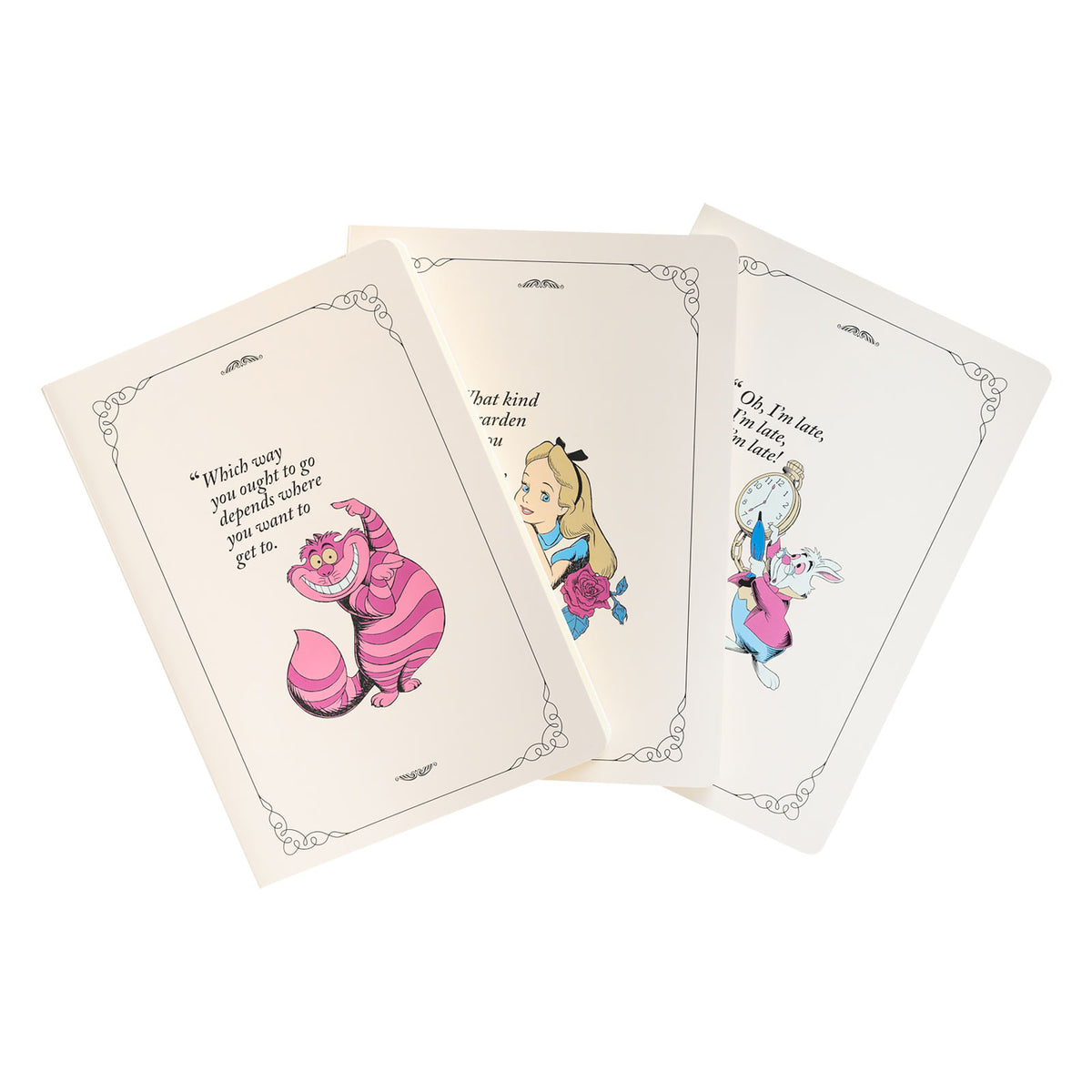 Productafbeelding Alice in Wonderland - Set van 3 Notitieboeken