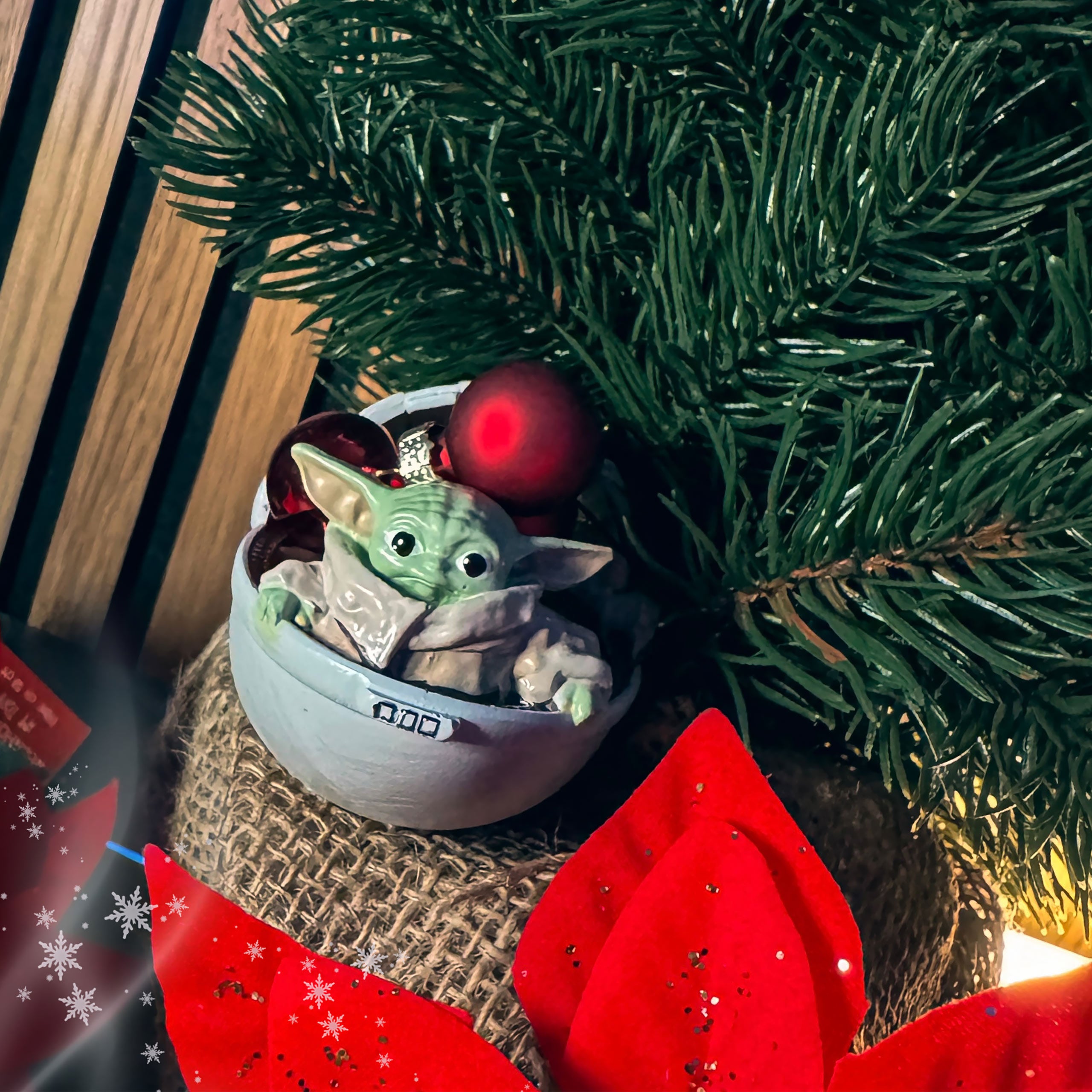 Productafbeelding Grogu in Kinderwagen Kerstboomversiering - Star Wars The Mandalorian