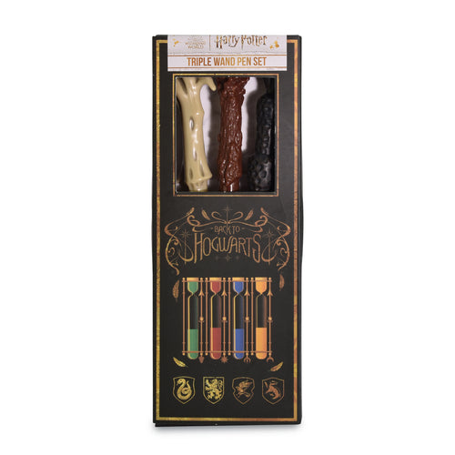 Productafbeelding Harry Potter - Hogwarts Toverstaf Pennen 3-delige Set