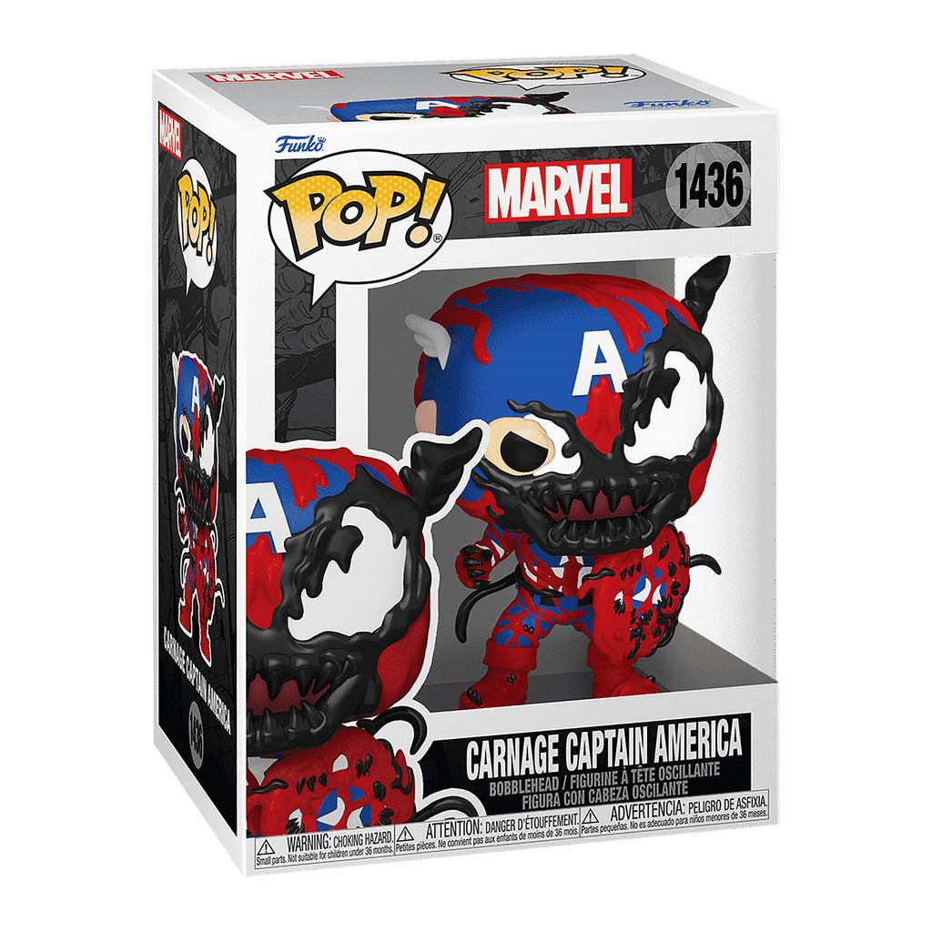 Productafbeelding Marvel - Carnage Captain America Funko Pop Schudhoofd Figuur