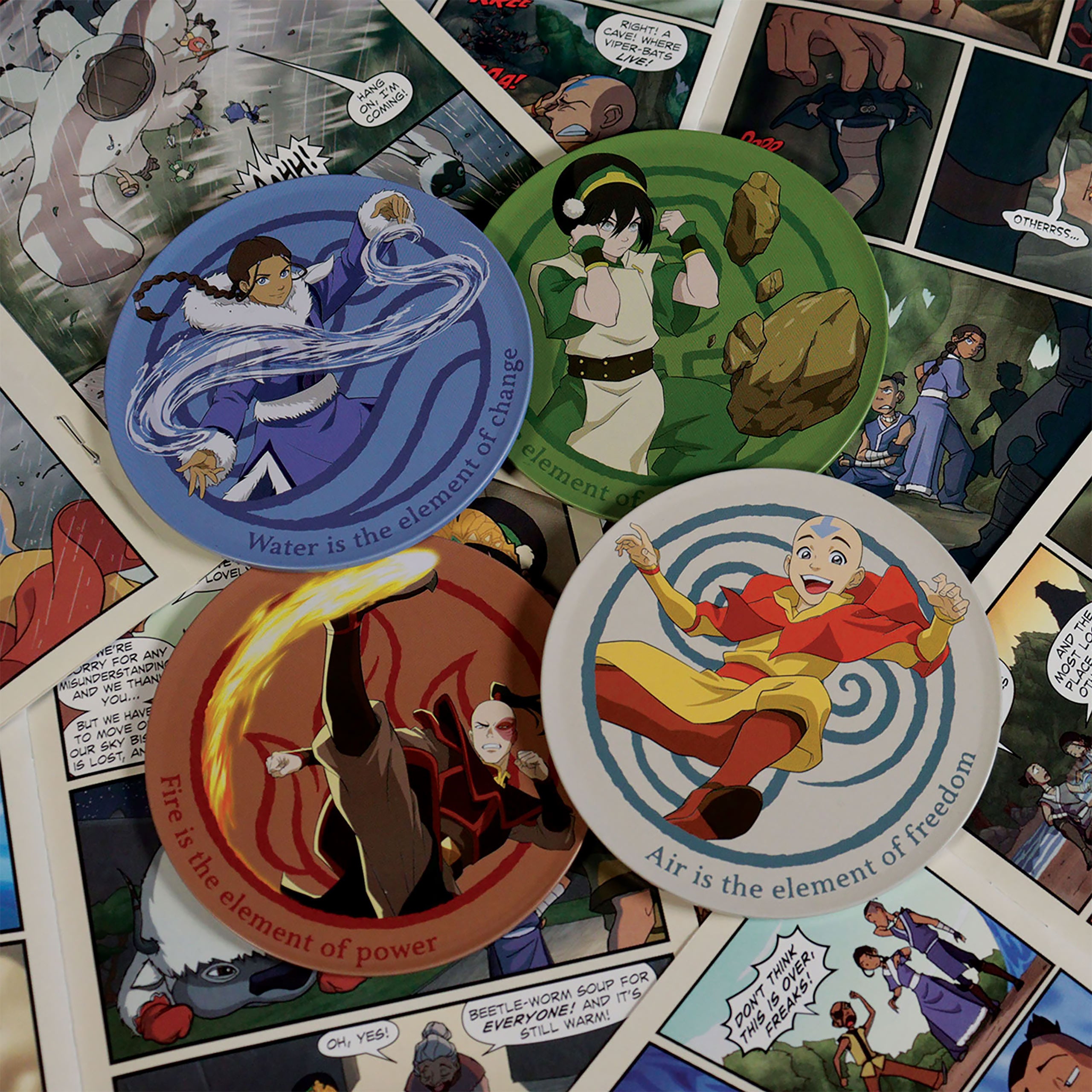 Productafbeelding Avatar The Last Airbender - Karakters Metalen Onderzetters