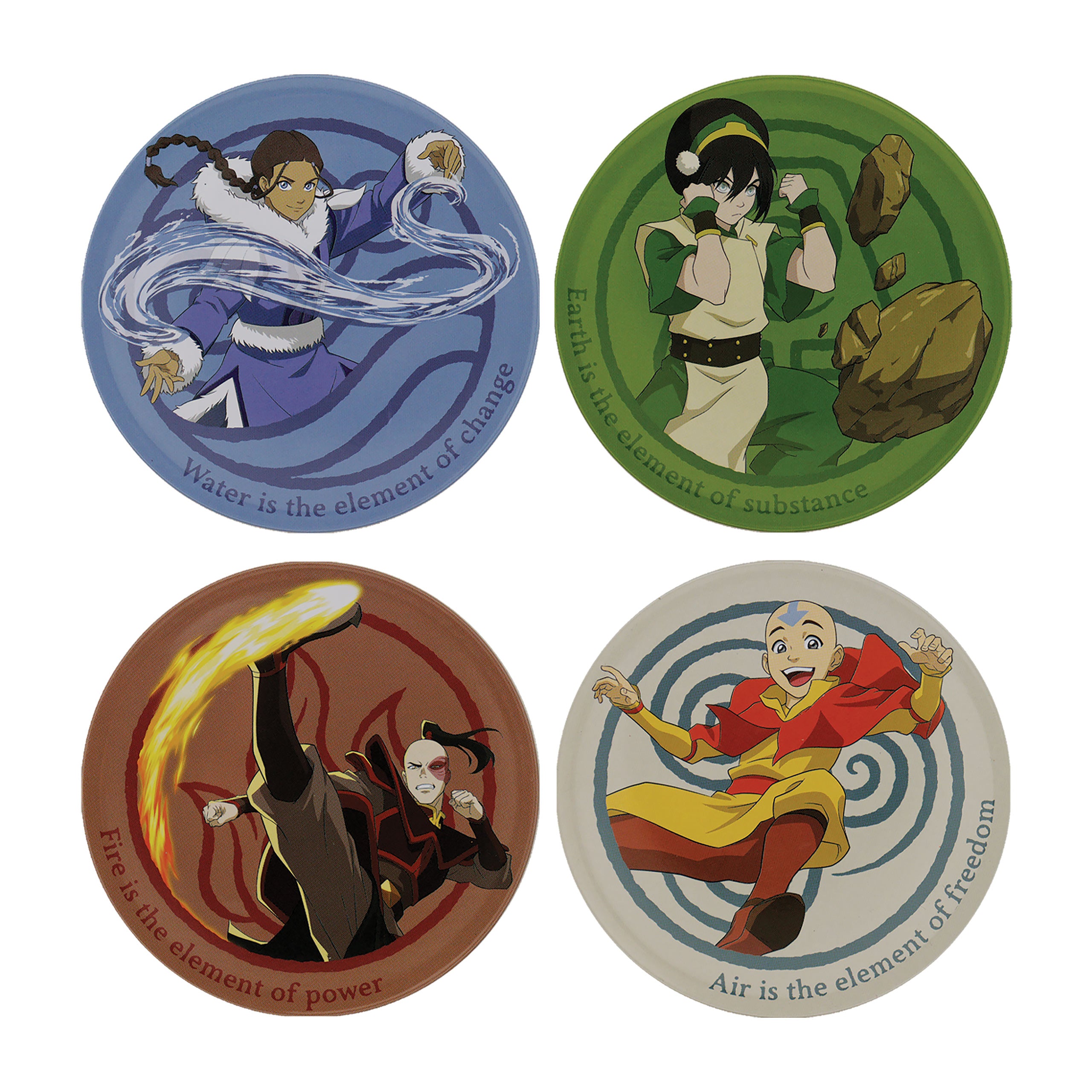 Productafbeelding Avatar The Last Airbender - Karakters Metalen Onderzetters