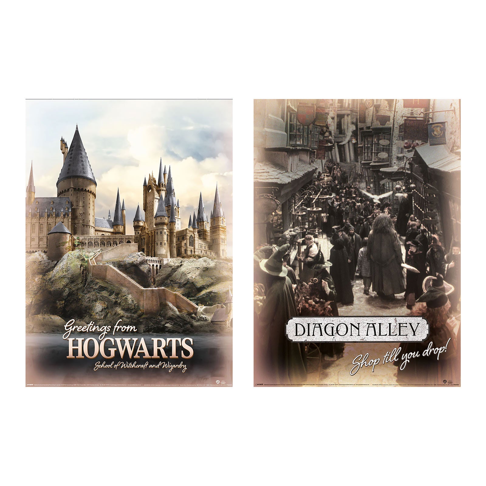 Productafbeelding Harry Potter - Hogwarts & Wegisweg Poster 2 Set