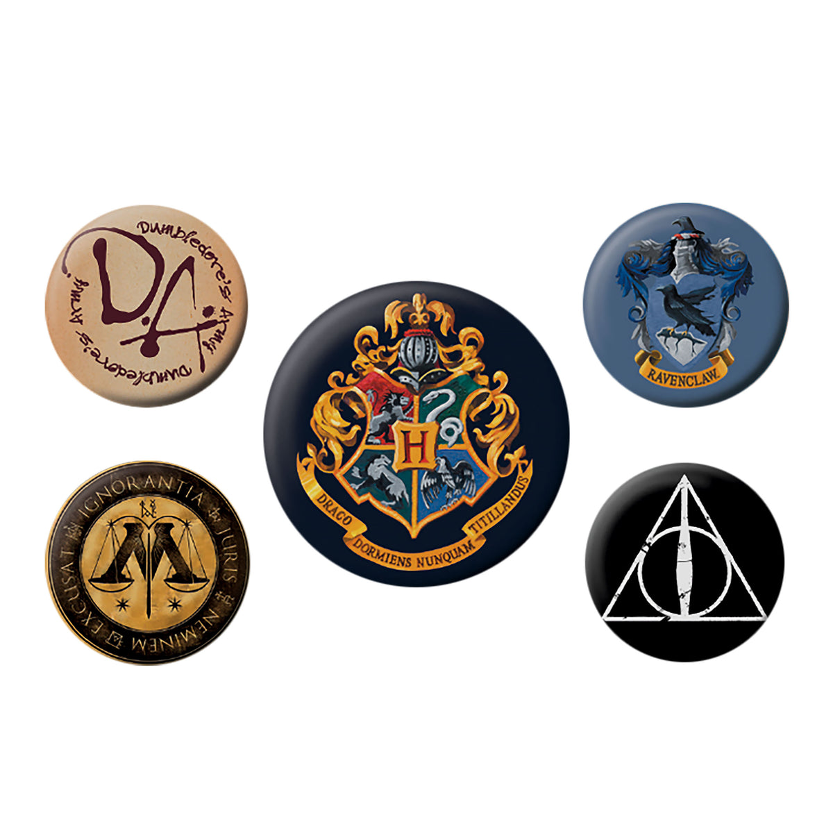 Productafbeelding Harry Potter - Symbolen Button 5-delige Set