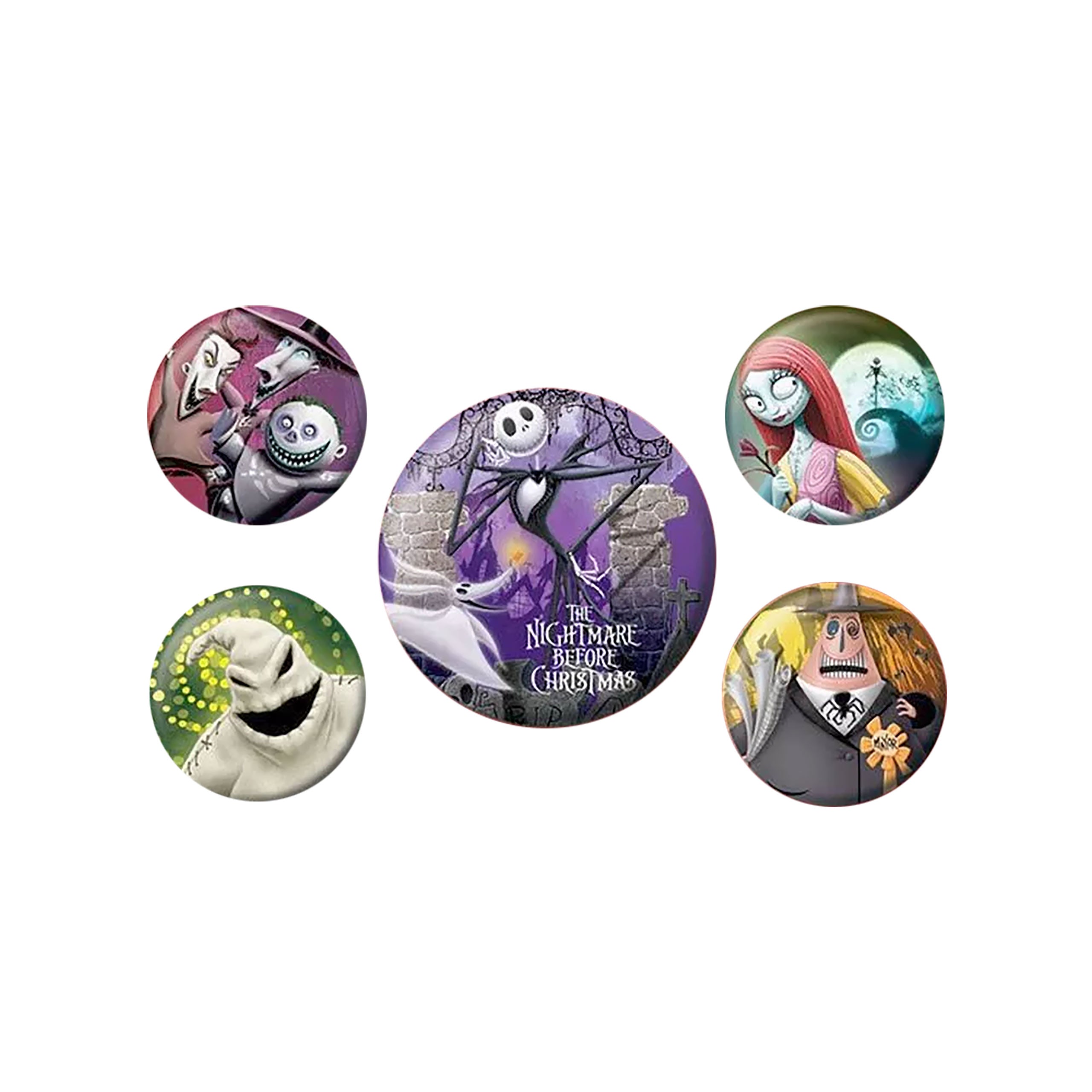 Productafbeelding Nightmare Before Christmas - Personages Button 5-delige Set