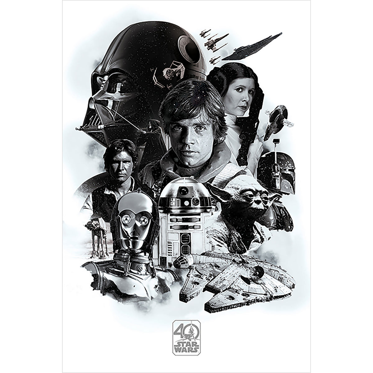 Productafbeelding Star Wars - 40ste Verjaardag Montage Maxi Poster
