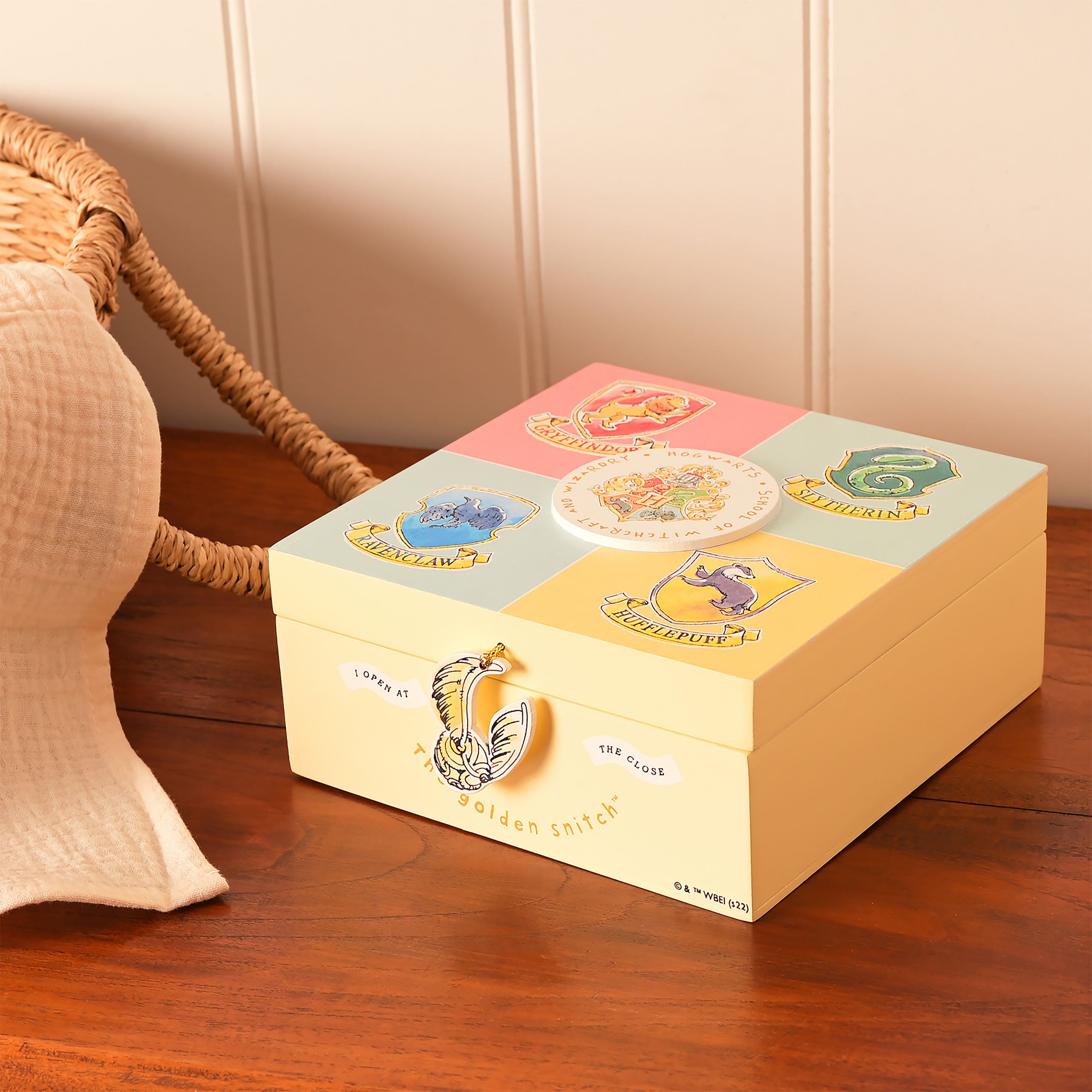 Productafbeelding Harry Potter - Houten Opbergdoos met Huiswapen