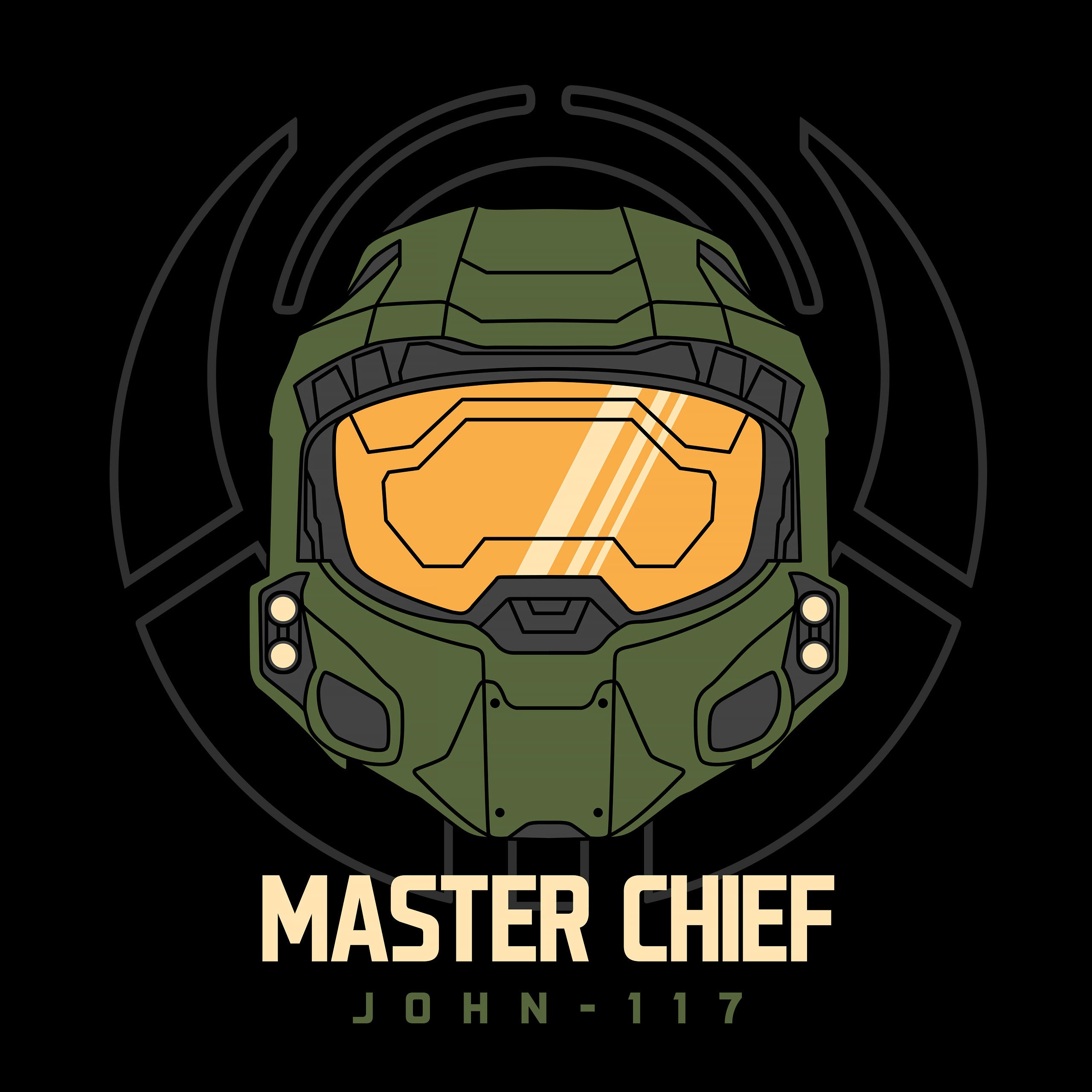 Productafbeelding Master Chief T-shirt voor Halo Fans zwart