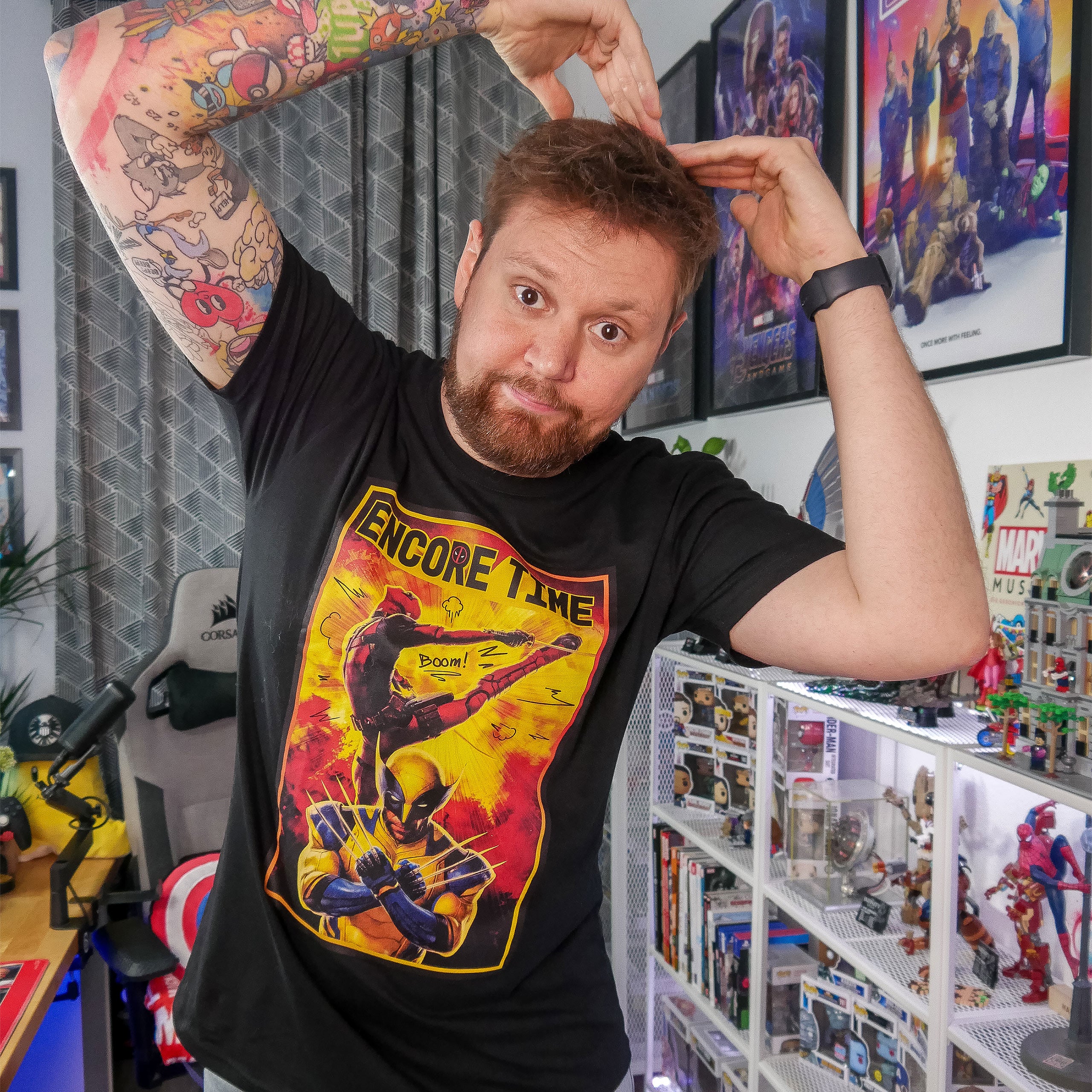 Productafbeelding Deadpool en Wolverine - Encore Time T-Shirt zwart