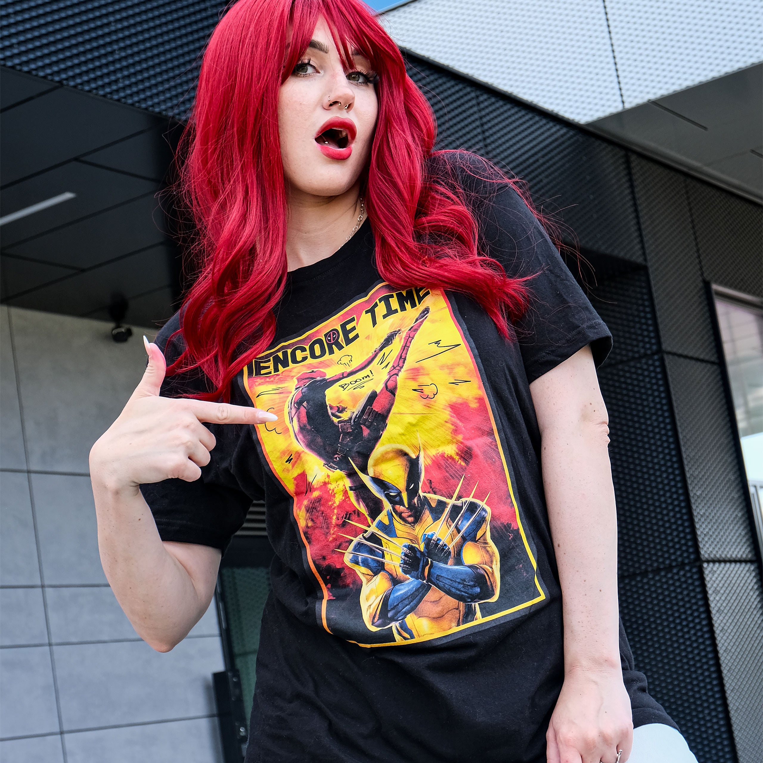 Productafbeelding Deadpool en Wolverine - Encore Time T-Shirt zwart