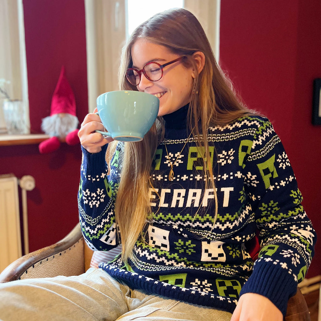 Productafbeelding Minecraft - Patroon Gebreide Trui blauw