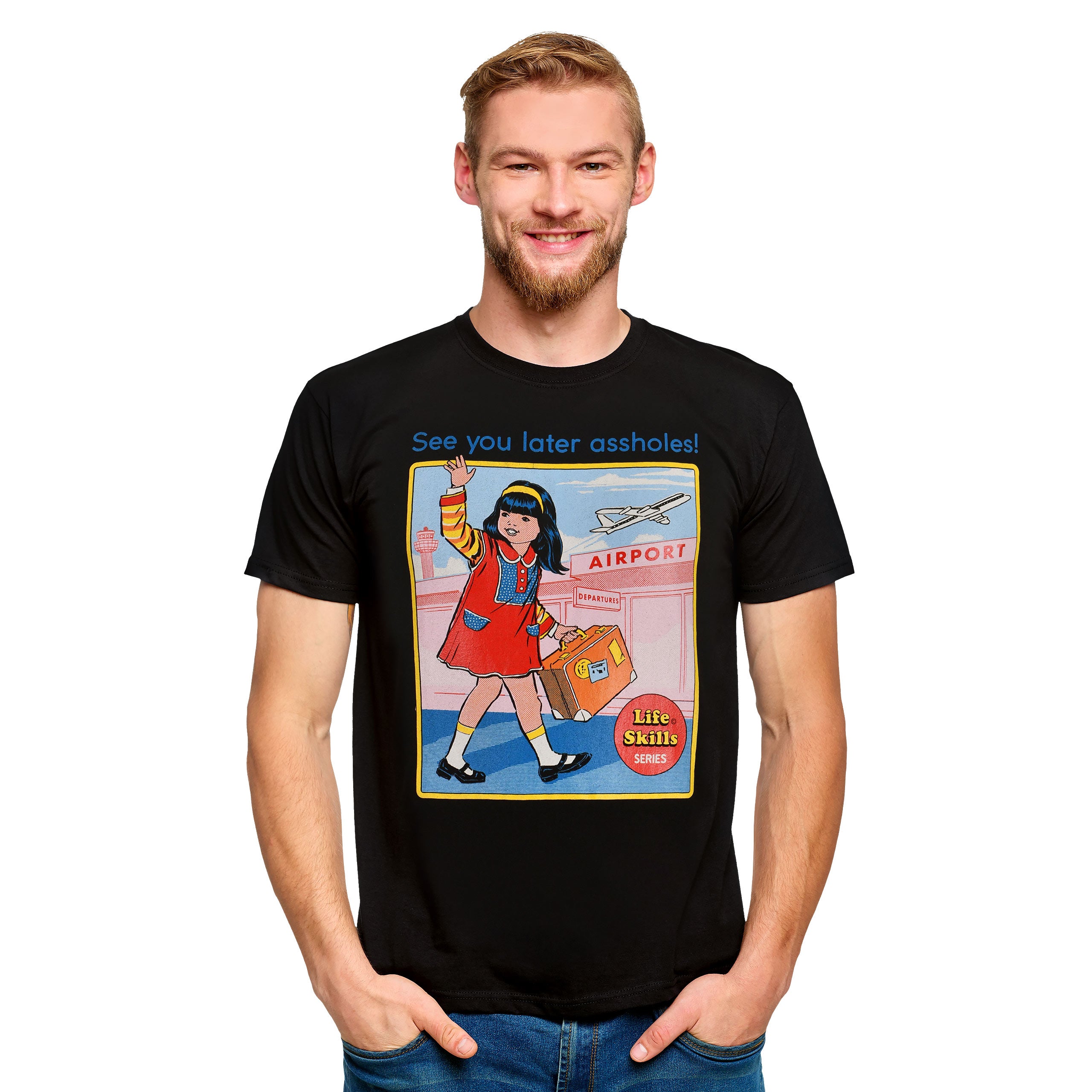 Product image Steven Rhodes - See You Later Assholes! Black T-Shirt