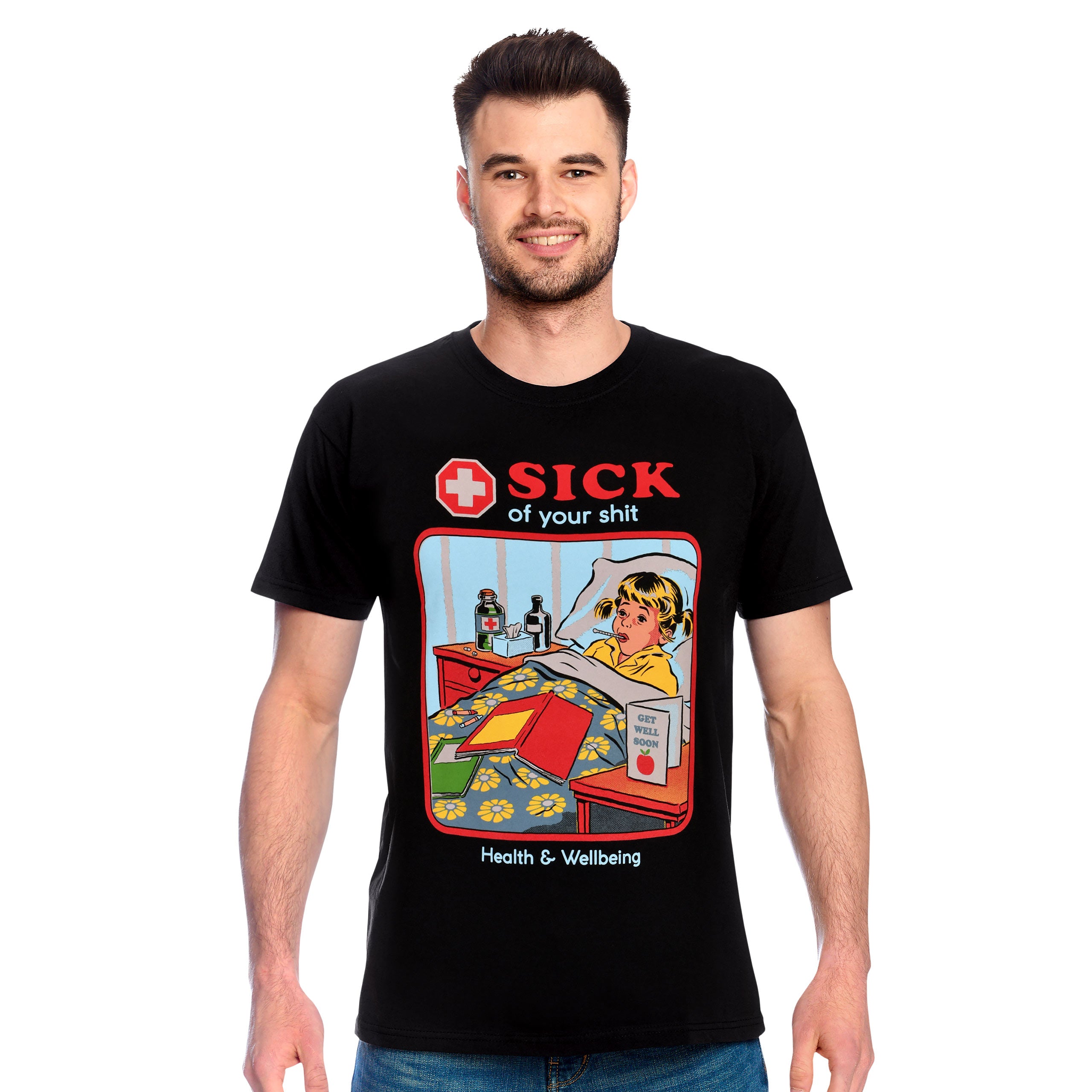 Productafbeelding Steven Rhodes - Sick Of Your Shit T-Shirt Zwart