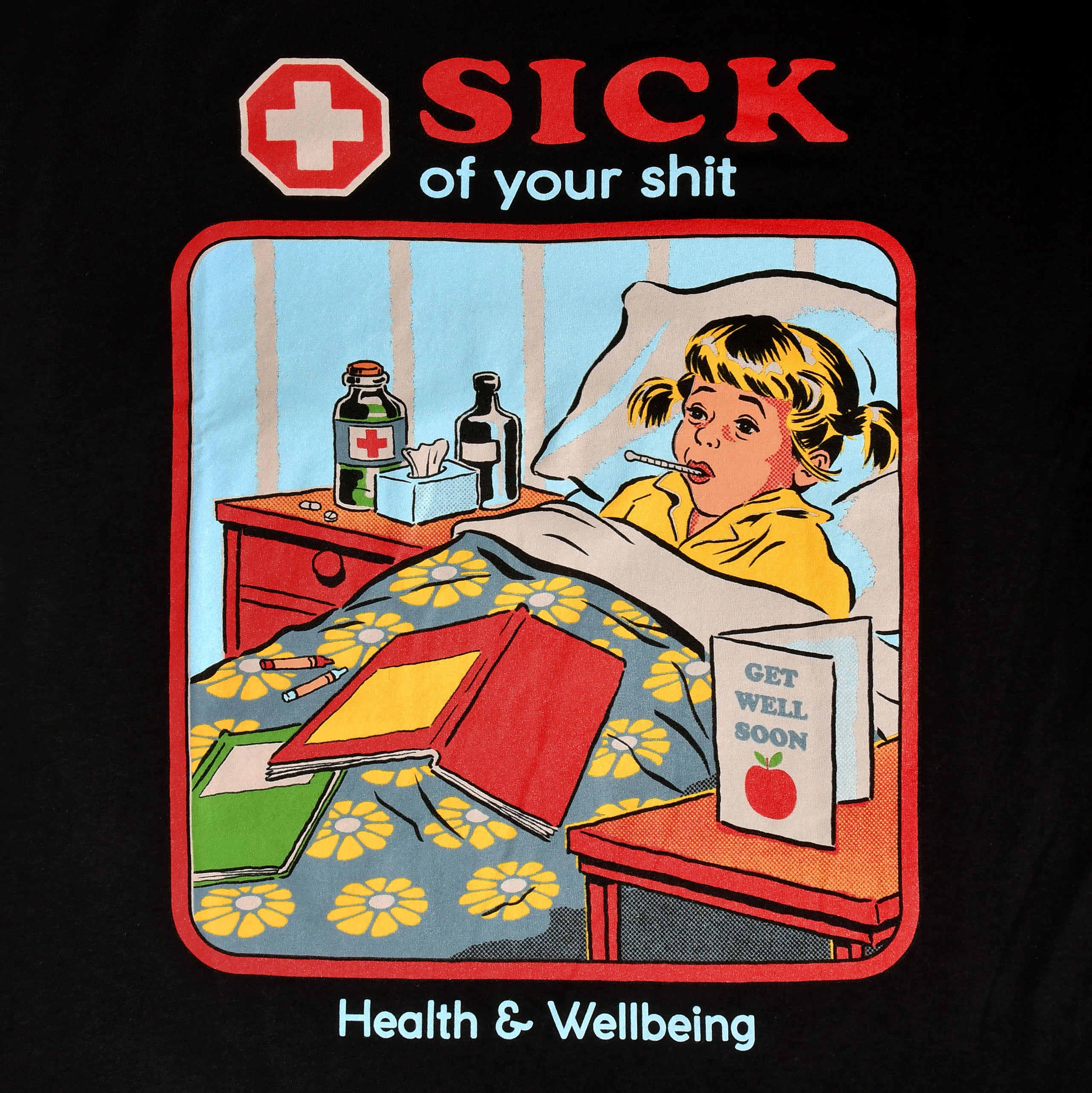 Productafbeelding Steven Rhodes - Sick Of Your Shit T-Shirt Zwart