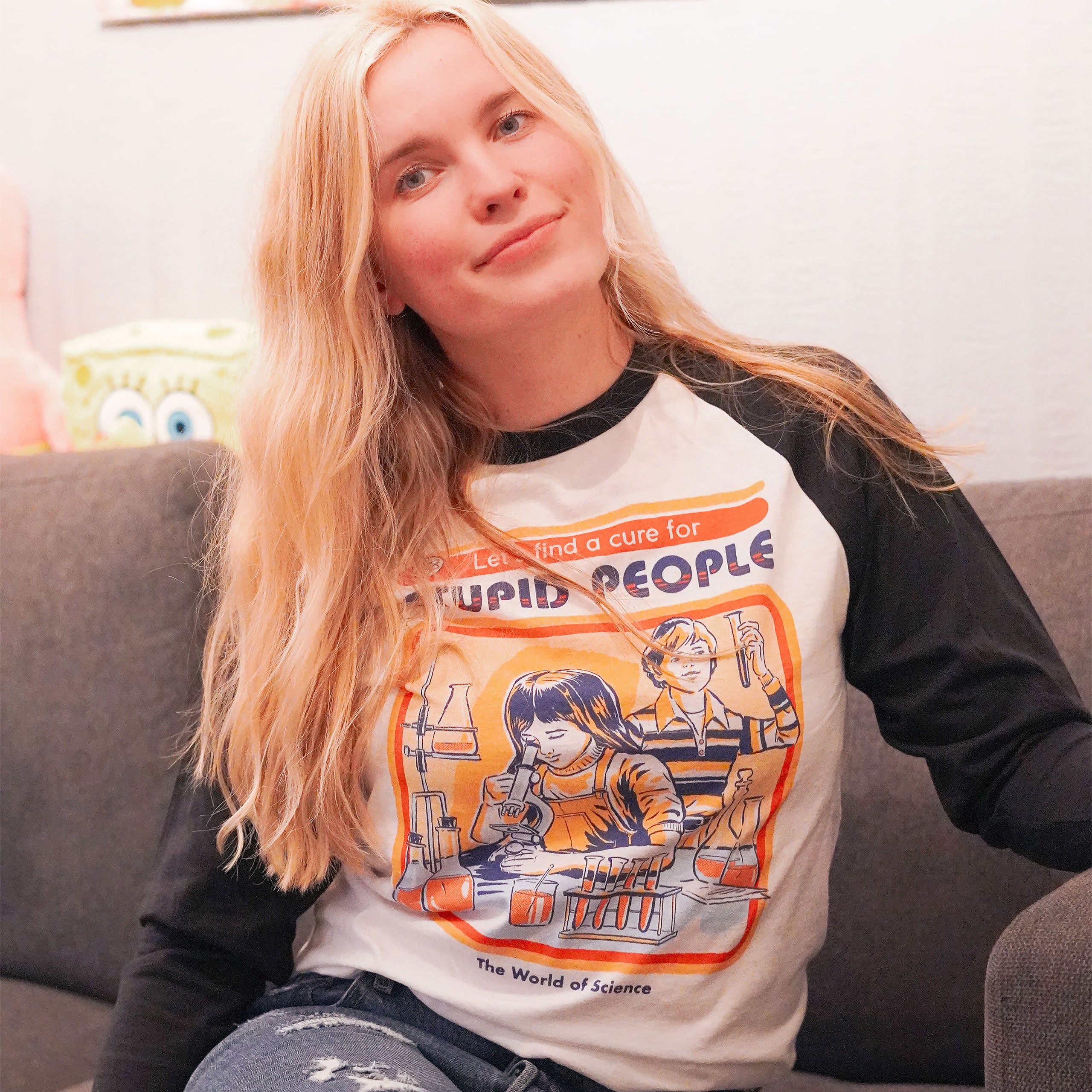Productafbeelding Steven Rhodes - Laten we een geneesmiddel vinden voor domme mensen Longsleeve
