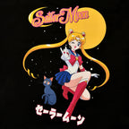 Productafbeelding Sailor Moon met Luna T-shirt zwart