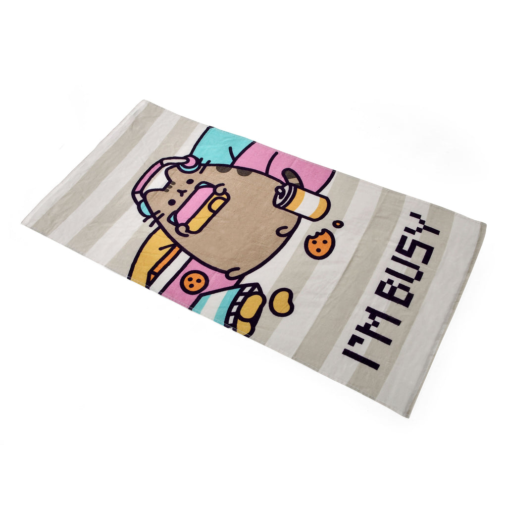 Productafbeelding Pusheen - Ik ben bezig Badhanddoek