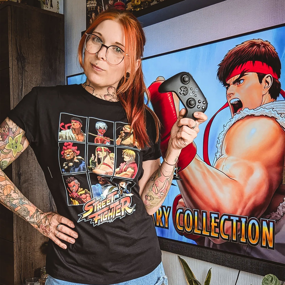Productafbeelding Street Fighter - Karakters T-shirt zwart