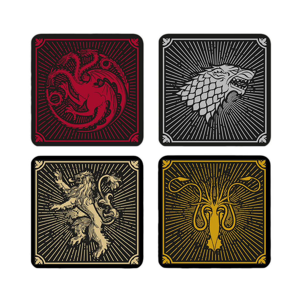 Productafbeelding Game of Thrones - Wapenschilden Onderzetters Set van 4