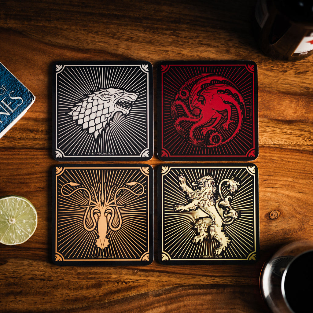 Productafbeelding Game of Thrones - Wapenschilden Onderzetters Set van 4