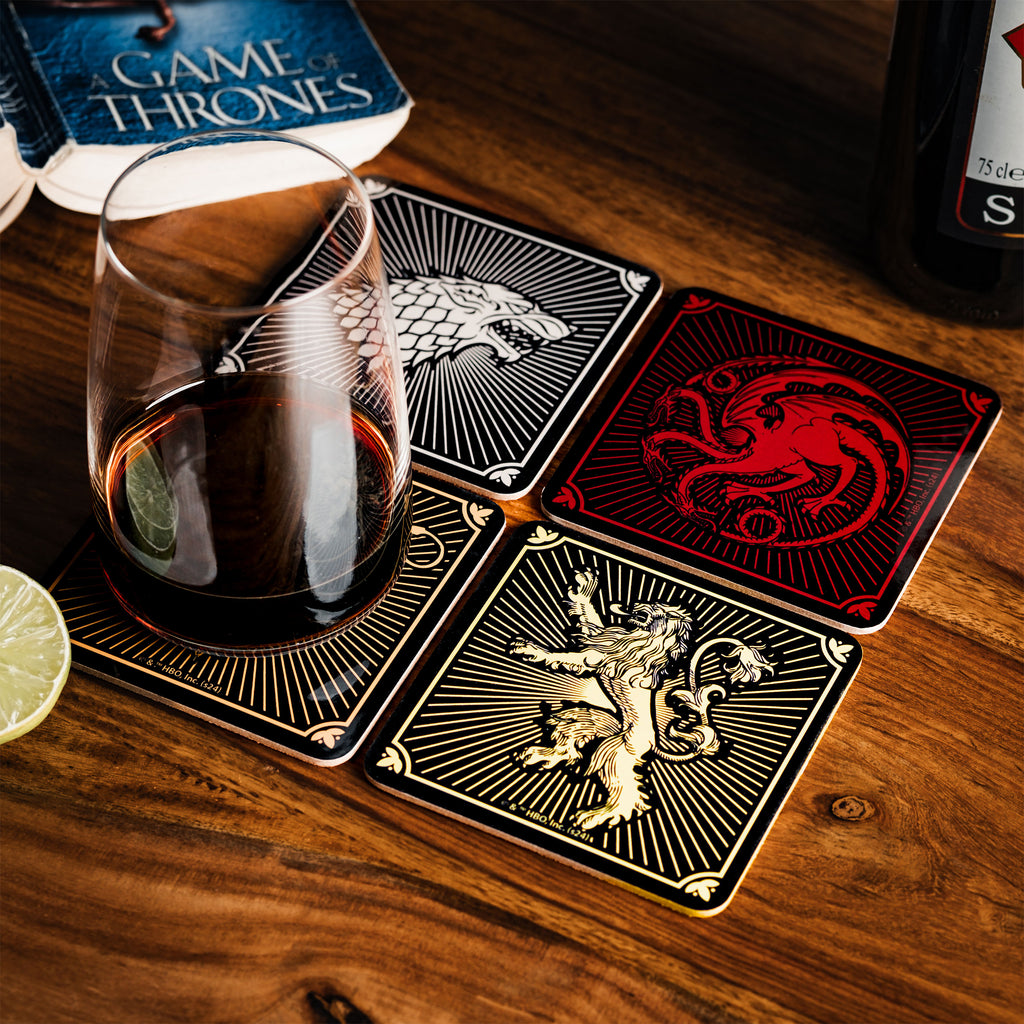 Productafbeelding Game of Thrones - Wapenschilden Onderzetters Set van 4