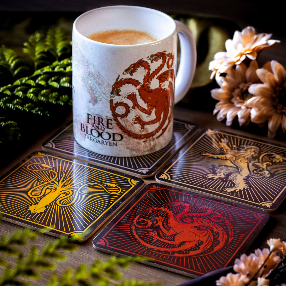 Productafbeelding Game of Thrones - Wapenschilden Onderzetters Set van 4