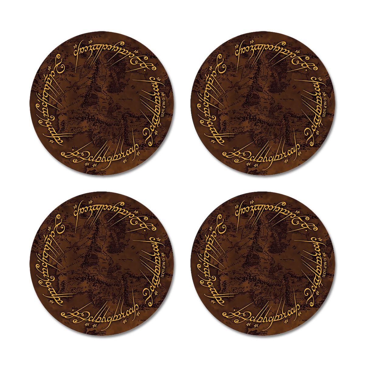 Productafbeelding The Lord of the Rings - De Ene Ring Onderzetter Set van 4