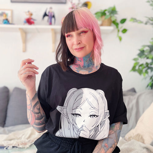 Productafbeelding Karakter T-shirt voor Frieren fans zwart