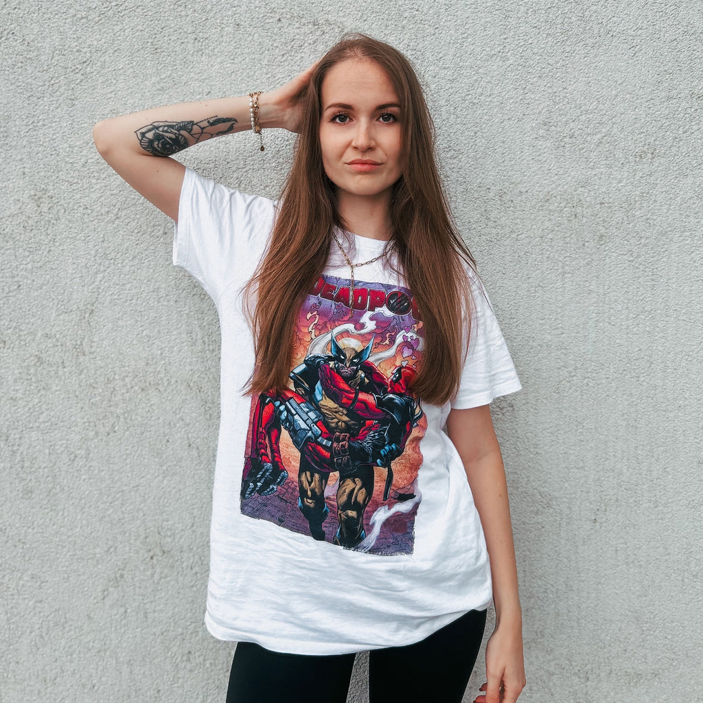 Productafbeelding Deadpool en Wolverine Best Bubs Comics T-shirt wit