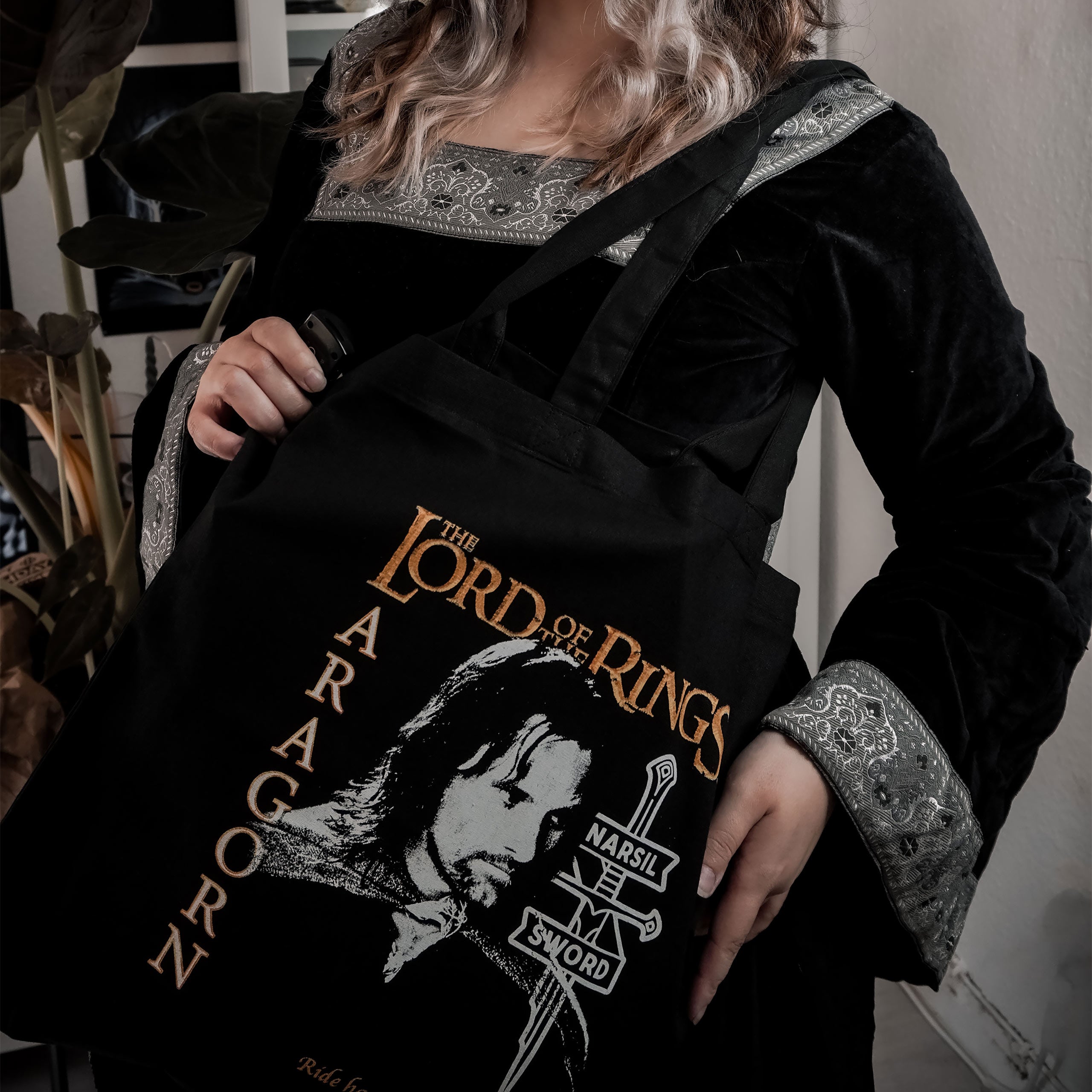 Productafbeelding Lord of the Rings - Aragorn jute tas zwart